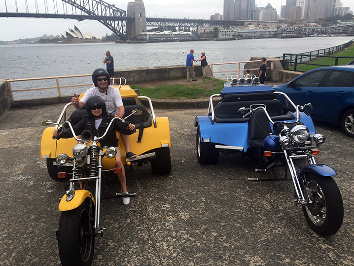 Harley trike ride Sydney Australia