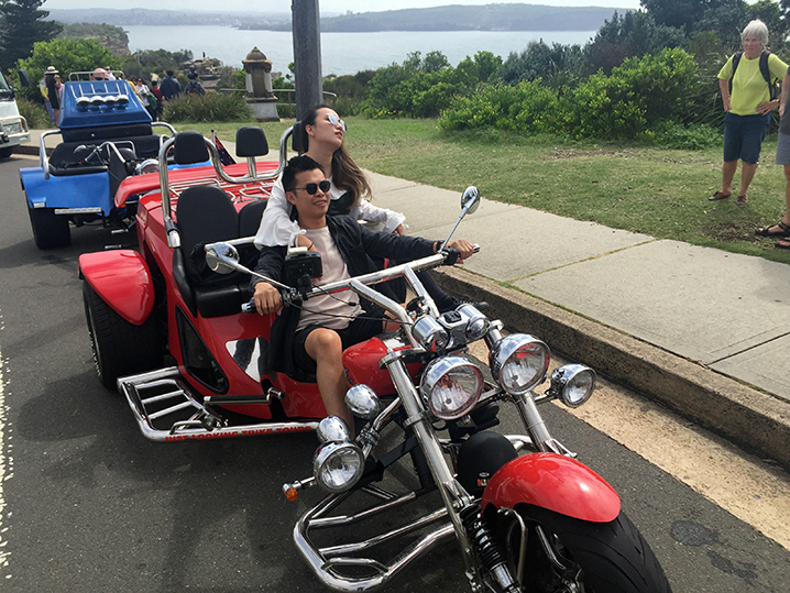 Harley trike tour Bondi Bloggers