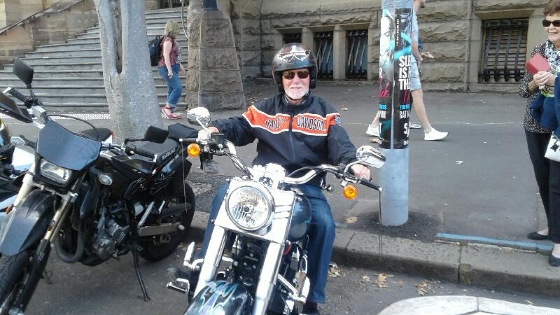 Harley ride birthday present in Sydney