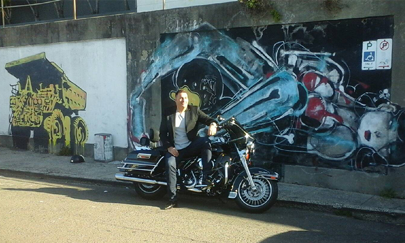 Harley Davidson photo shoot Bondi Beach