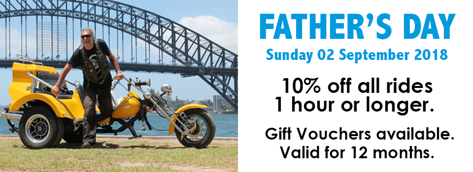 Father's Day Harley or trike ride Sydney