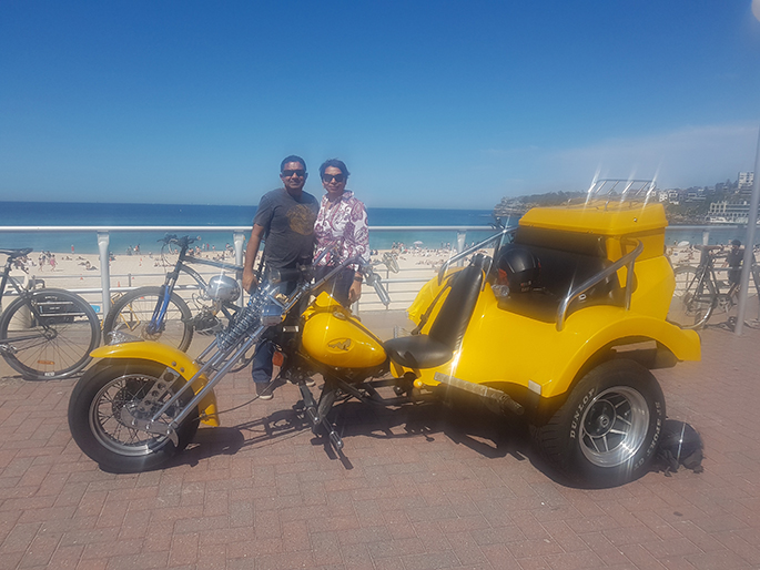 trike tour to Bondi Beach Sydney