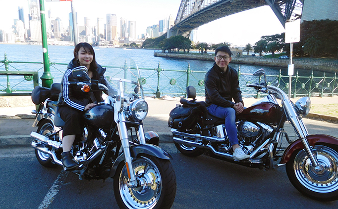 A birthday present Harley tour, Sydney