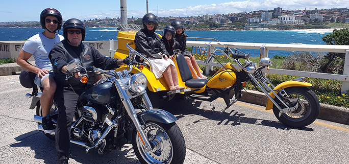 Harley and trike tour, Sydney Australia