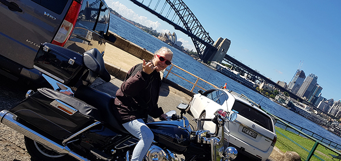 60 th surprise Harley tour. Sydney Australia