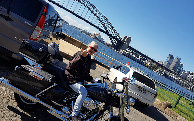 60 th surprise Harley tour. Sydney Australia