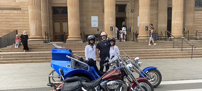 A Harley and trike tour, Sydney Australia