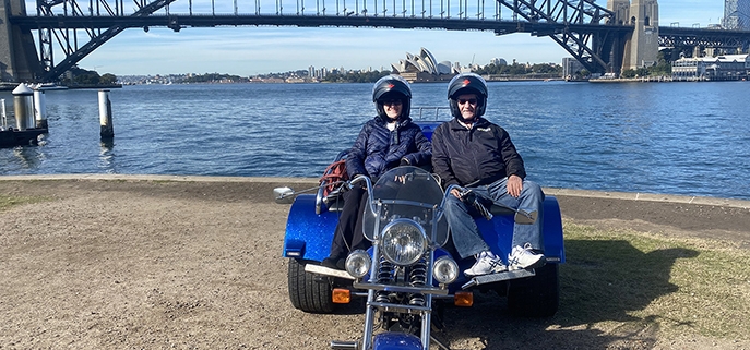 A trike tour over the Sydney Harbour Bridge.