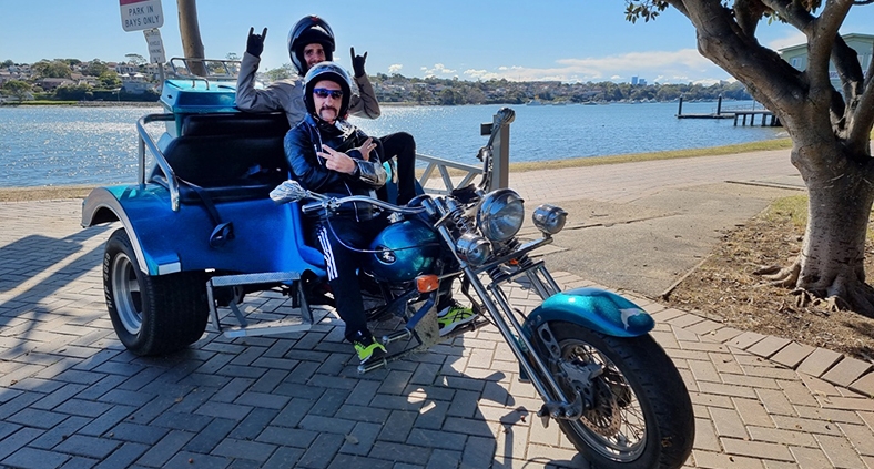 A trike tour for disabled passengers. Sydney Australia