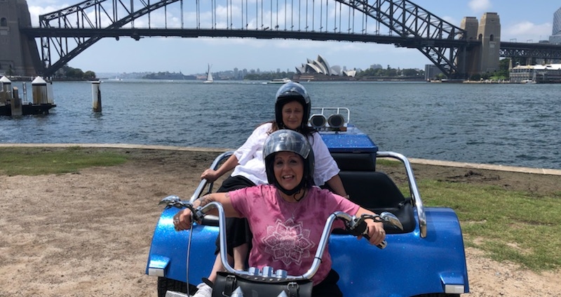 Girls weekend away tour, on a trike through Sydney.