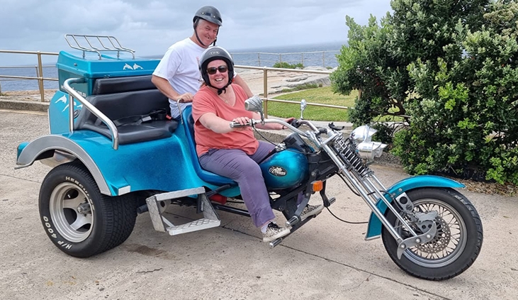 Exploring Sydney on a trike tour.