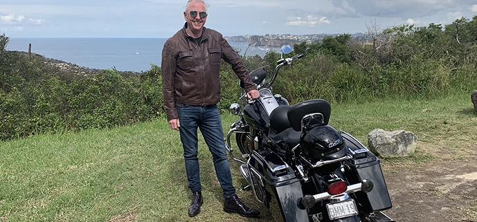 Harley tour of northern beaches, Sydney Australia.