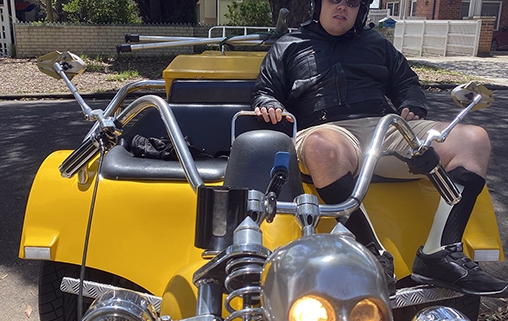 The trike ride for autistic son was a big success.