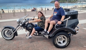 The wedding anniversary trike tour was the perfect way to celebrate!