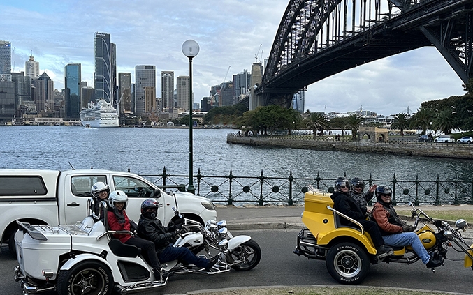 The Sydney group trike ride was a fun way to see the sights.