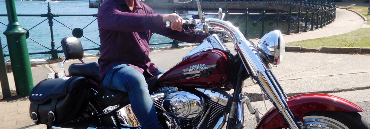 The 50th birthday Harley gift was the best present ever! A tour over the 3 main bridges in Sydney.