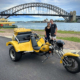 The trike tour Sydney Harbour Bridge is a great ride. Riding over the famous bridge is fun, especially without a roof blocking the view.