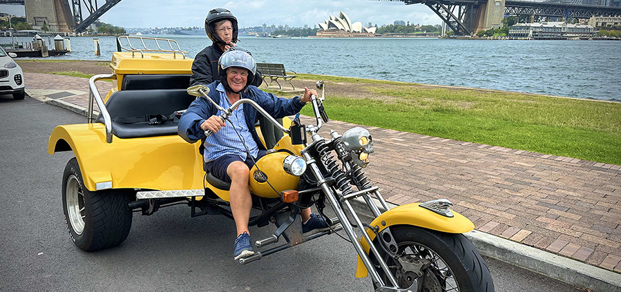 The parents Sydney trike tour was a success. "They had the most amazing time. They haven't stopped talking about it actually."