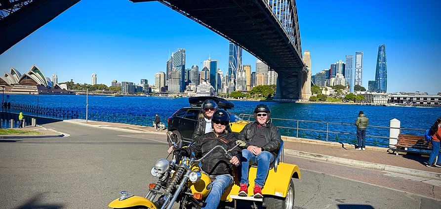 The couple's 4 bridges trike tour was fun and memorable.