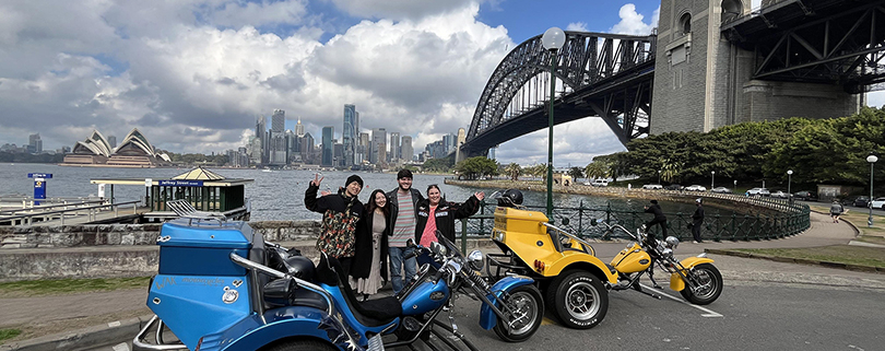 The friends trike tour experience was the best surprise. They saw beautiful views of Sydney Harbour.