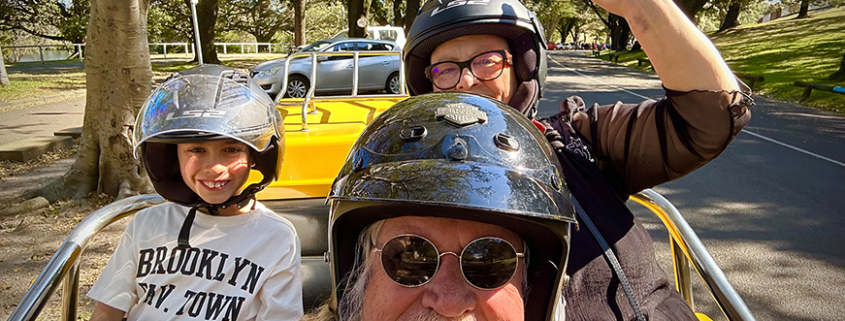 The Aunt's motorcycle bucket list was a memorable celebration, around Centennial Park Sydney.