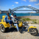 The surprise 60th birthday tour on the trike was a huge success. They loved the unusual route in Sydney.