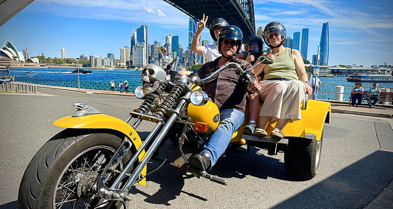 In Sydney, the Gift Voucher trike tour "was amazing! Better then what we were expecting!"