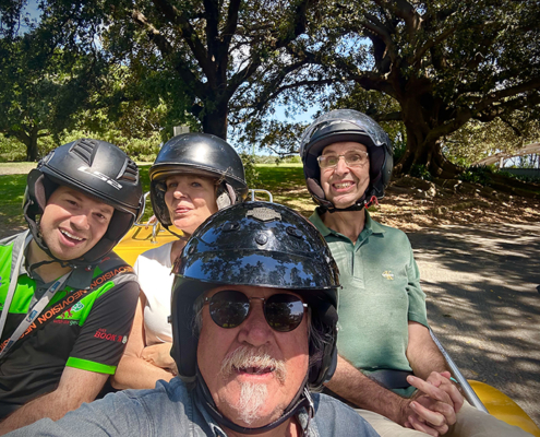 The disability social fun trike rides were so much fun! Centennial Park Sydney.