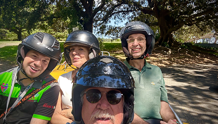 The disability social fun trike rides were so much fun! Centennial Park Sydney.