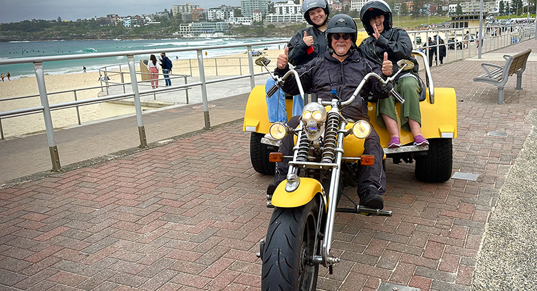 The fun grandfamily trike tour was a memorable way to see icons of Sydney.