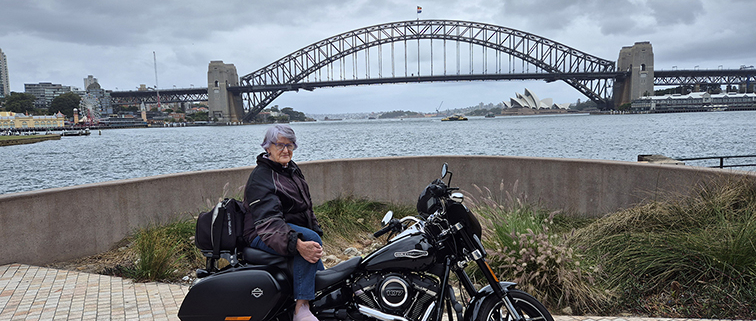 The Harley bucket list tick was a huge tick. Our passenger loved the unique northern views of Sydney Harbour.