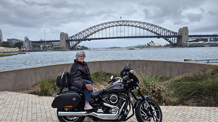 The Harley bucket list tick was a huge tick. Our passenger loved the unique northern views of Sydney Harbour.