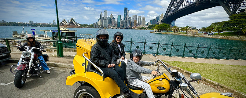 The trike Harley family ride was so memorable and fun. A great way to see Sydney.