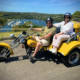 The North Shore Skimmer transfer on the trike took the passengers to Manly.