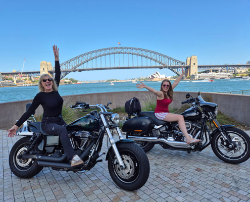 friend's Sydney Harley ride showed them so many famous sights - the fun way!