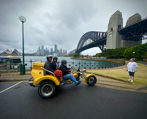 The teacher friend's trike tour showed our passengers so many iconic and famous places in Sydney.