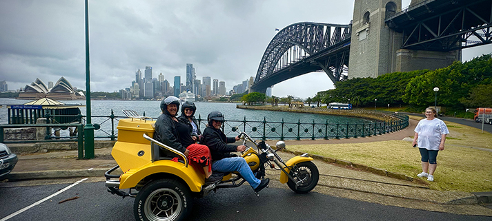 The teacher friend's trike tour showed our passengers so many iconic and famous places in Sydney.