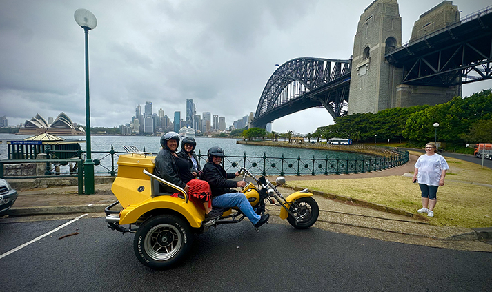 The teacher friend's trike tour showed our passengers so many iconic and famous places in Sydney.