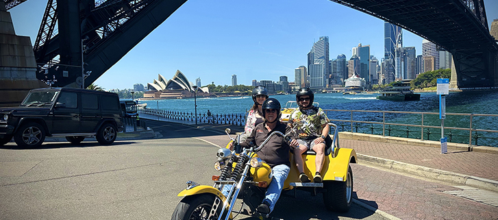 The tourists Sydney trike tour showed them many famous sights in a short time frame.