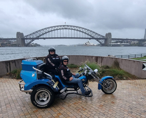 The trike tour in Sydney showed our interstate passengers the icons, even in the rain!