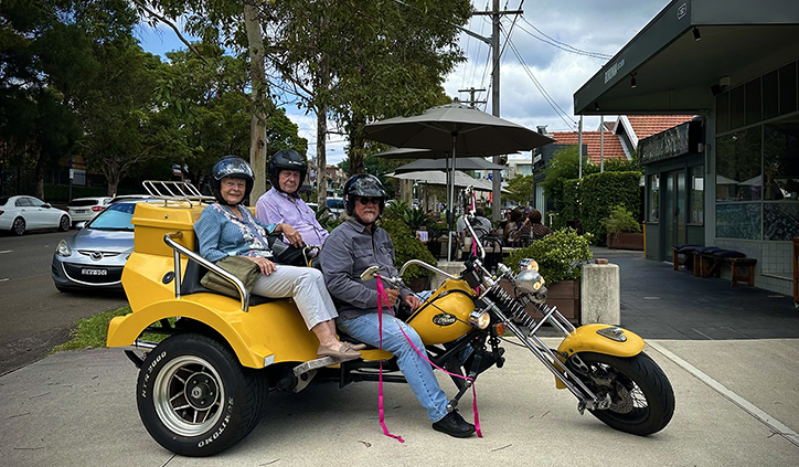 The 60th anniversary trike transfer was a fun and unique experience in Sydney.