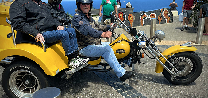 The 90th birthday trike tour was a fabulous surprise. They saw the area south of Sydney.