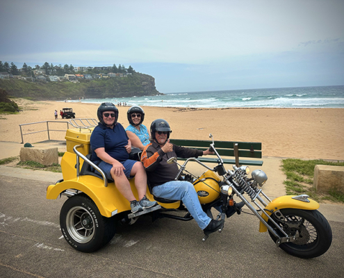 The Beach Beauty trike ride showed our passengers the beautiful northern beaches of Sydney.