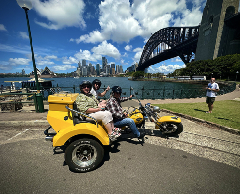 The parents present trike tour showed areas of Sydney they had never seen before.