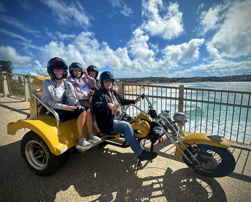 On the friend's day out tour on the trike, our passengers explored the Eastern Suburbs, including Bondi Beach.