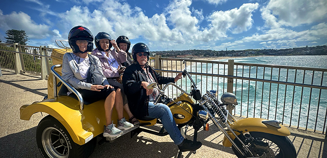 On the friend's day out tour on the trike, our passengers explored the Eastern Suburbs, including Bondi Beach.