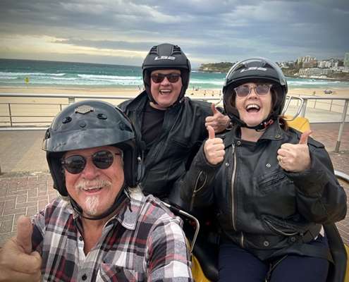 The last minute Sydney tour on a trike showed beautiful beaches.