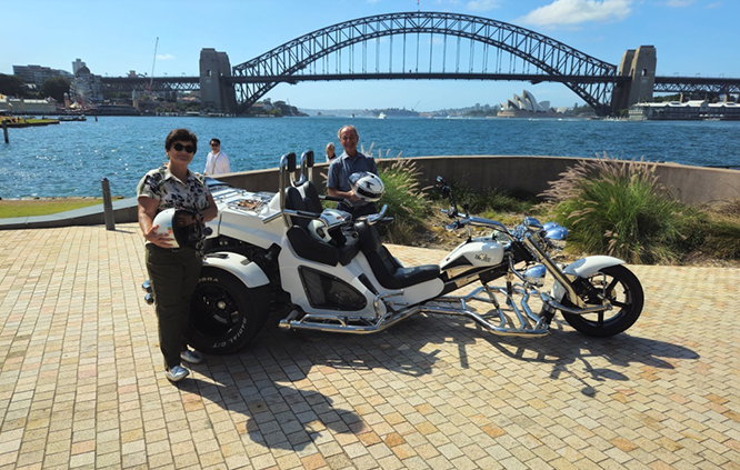 The Sydney locals trike ride showed our passengers places they hadn't seen. A great present!